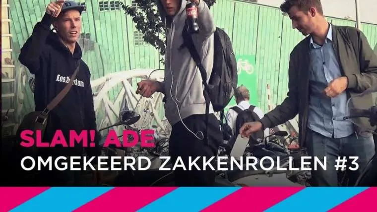 video slam fm presentator krijgt bijna klappen wanneer hij omgekeerd gaat zakkenrollen