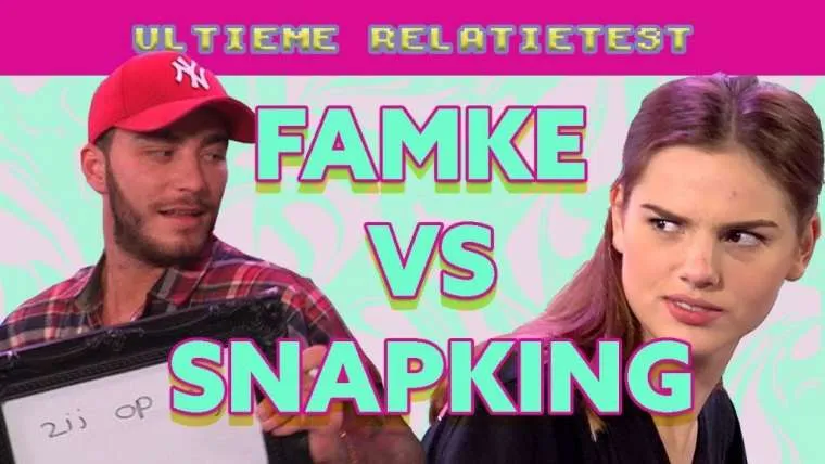 video youtuber snapking 038 famke louise doen mee aan een relatietest