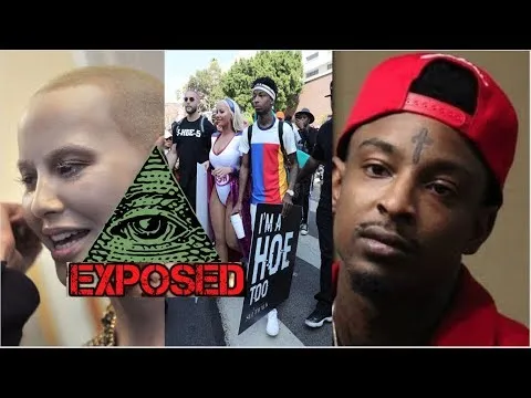 youtuber claimt dat de relatie tussen 21 savage en amber rose te maken heeft met de illuminati