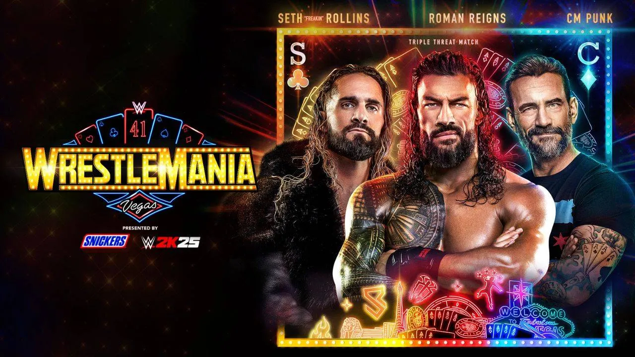 wwe wrestlemania 41 rollins punk reigns