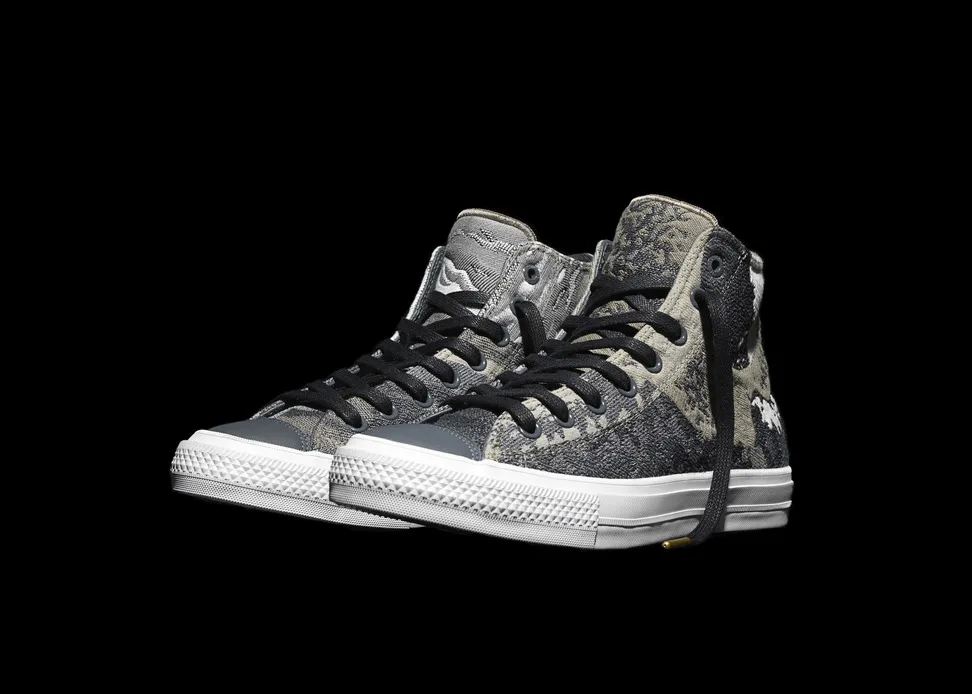 Converse Chuck Taylor All Star II Enginereed Woven  Grey Front Pair detail