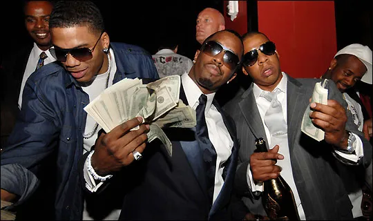Diddy Jay Z holding cash