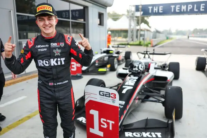 1 fairclough celebrates his first victory in gb3