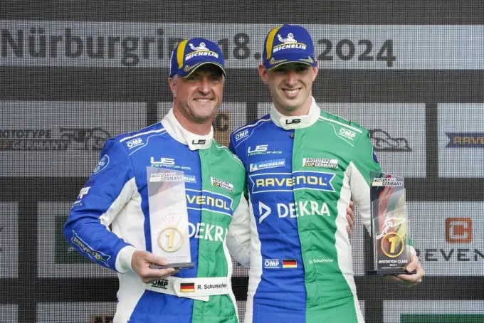 1 father and son schumacher at the double