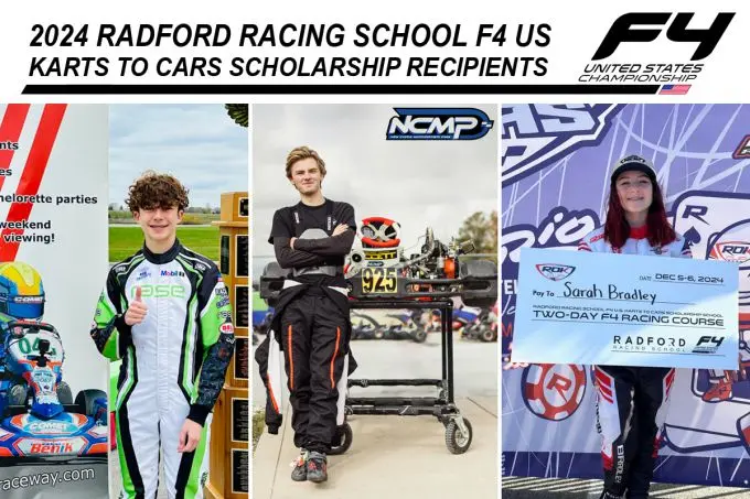 2024 radford racing school f4 us karts to cars scholarship recipients