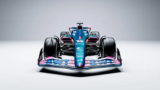 7 2022 bwt alpine f1 team launch a522 blue single seater