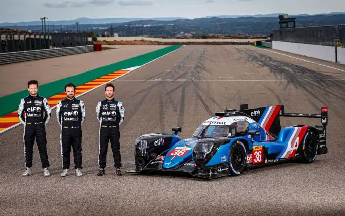 alpine a480 team tests sessions on the motorland circuit