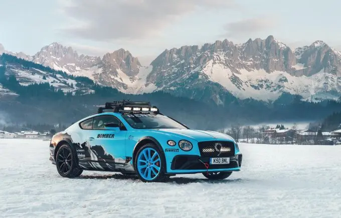 bentley continental gt goed beslagen ten ijs tijdens gp ice race 1