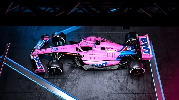 bwt alpine f1 team launch a522 pink single seater