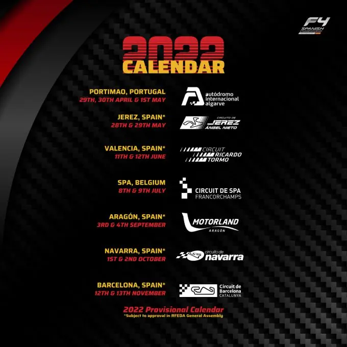 calender spanish f4