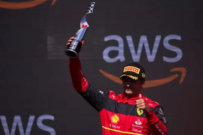 carlos sainz podium p2 canada gp 2022 sunday