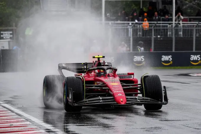 carlos sainz wets kwali canada