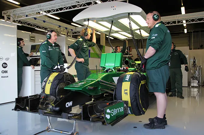 caterham in pits silverstone