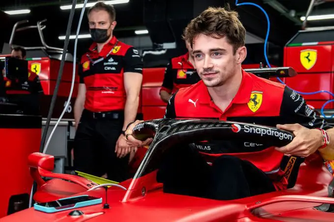 charles leclerc cockpit 220002 spanish gp thursday 1