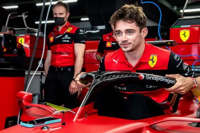 charles leclerc cockpit 220002 spanish gp thursday