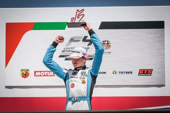 charles weerts champion uae 2018 podium