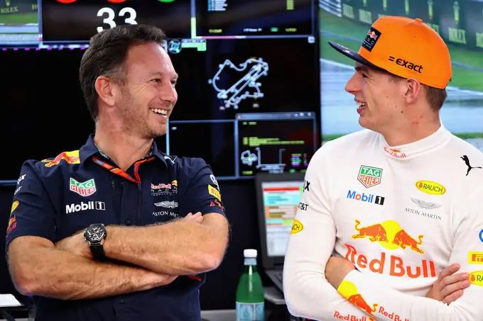 christian horner en max verstappen formula one rx 1