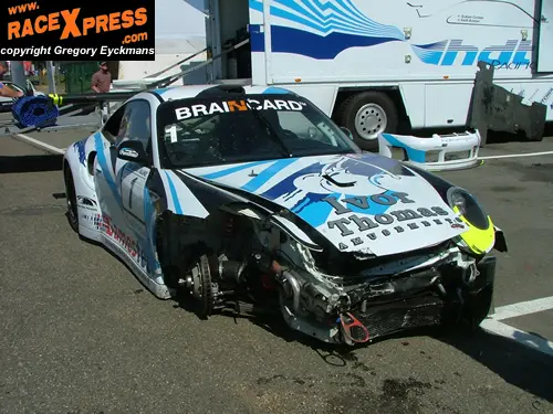 crashed porsche coomes