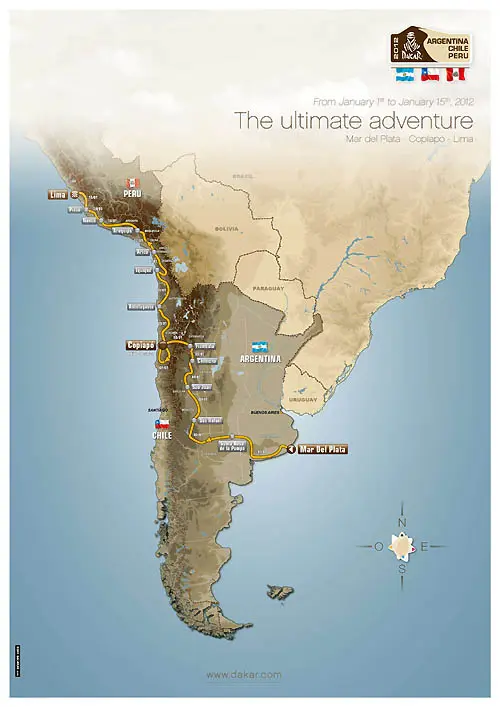 dakar 2012 parcours carte rx 500
