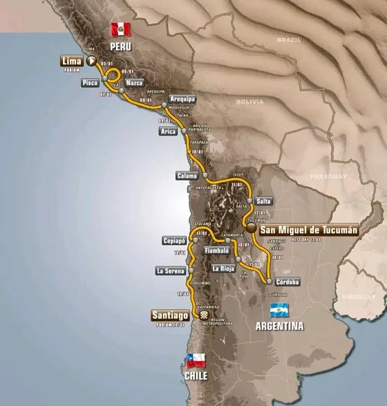 dakar route 2013