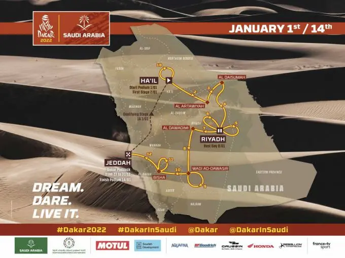 dakar route 2022