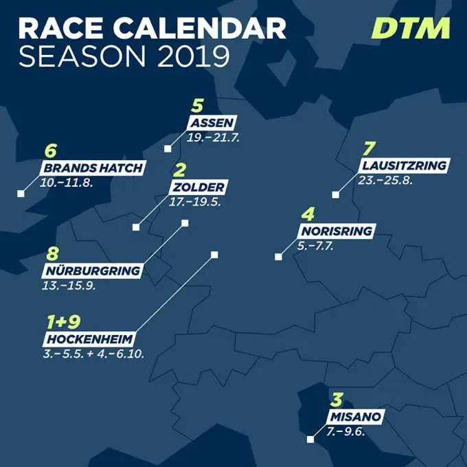 dtm 2019 calender and circuits 43951959 10158274347281151 5018520932910628864 n
