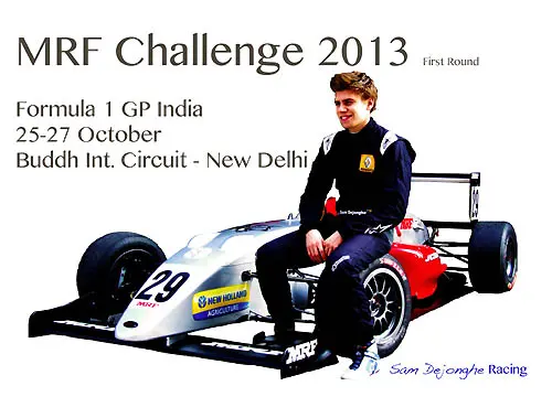 f1 gp delhi sam dejonghe car rx 500
