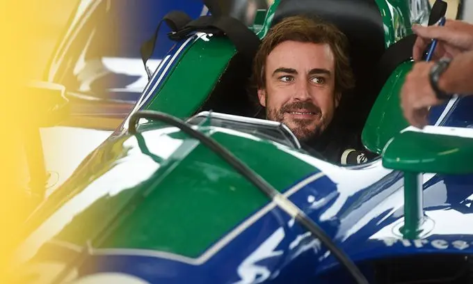 fernando alonso indy car test barber