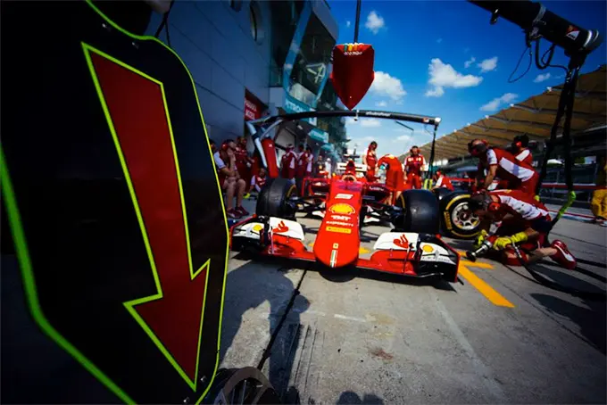 ferrari pitstop sepang