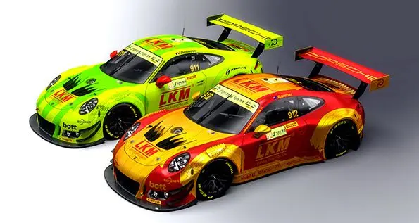 four porsche 911 gt3 r at the worldys toughest street race