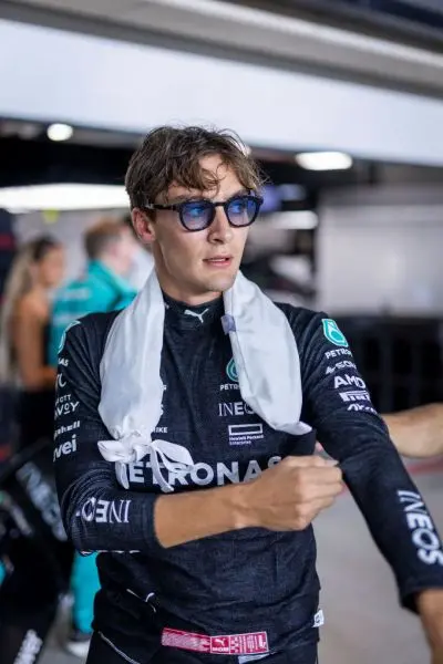 george rusell gp qatar warmte m398344