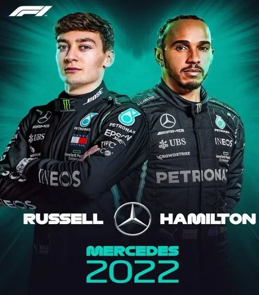 george russell con hamilton in mercedes nel 2022 2 1