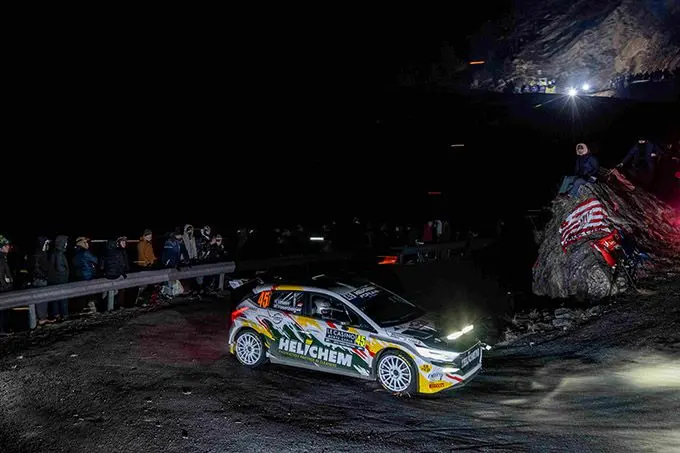 helichem rally team henk vossen en willem vissenberg in actie tijdens de rallye monte carlo van vorig jaar 250115