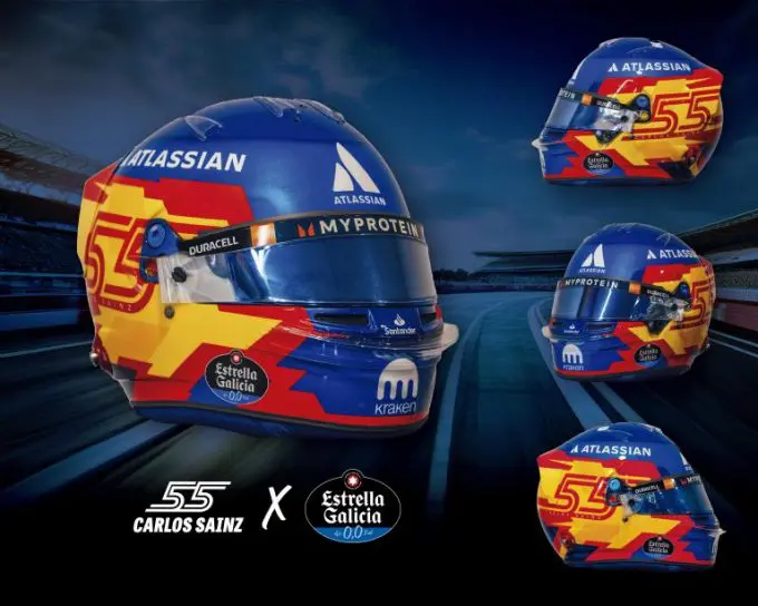 helmet carlos sainz f1 2025 1