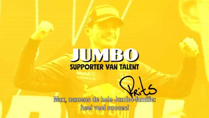 jumbo wenst max verstappen succes