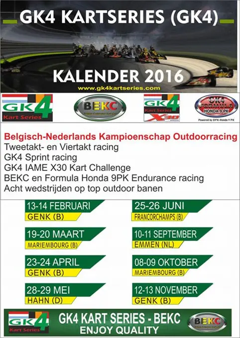 kalender gk4 kart series 2016 rx