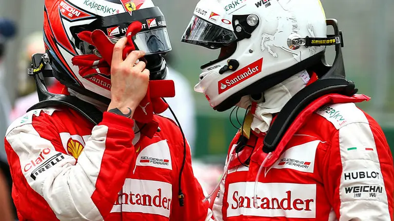 kimi raikkonen sebastian vettel ferrari 2015 australian gp 3276716
