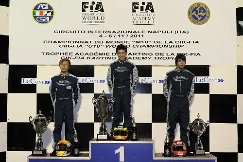 knaf marijn kremers cik fia karting academy trophy podium sarno rx 500