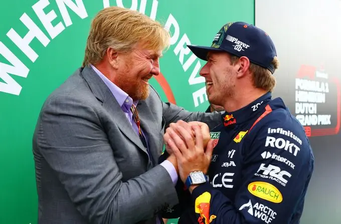 koning willem alexander en max verstappen f1 zandvoort