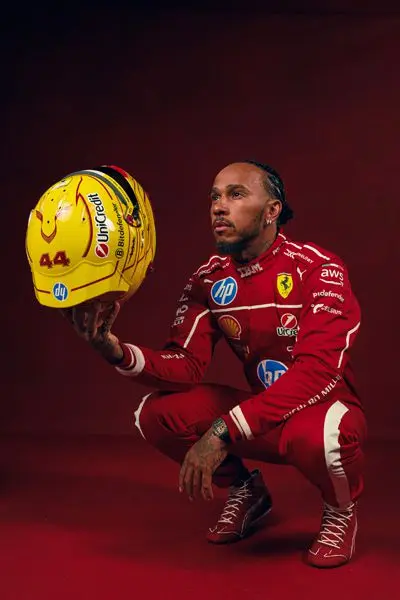 lewis hamilton 2025 red background 04