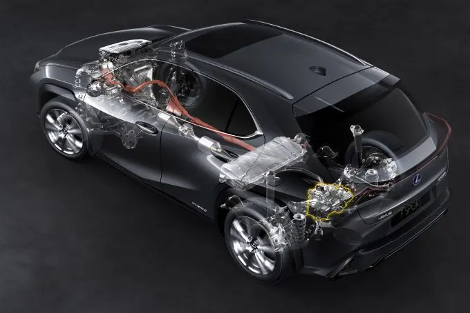 lexus ux 250h uitgerust met vierde generatie zelfopladende hybride aandrijflijn