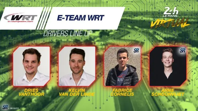lineup e team wrt driver 24h mans virtuelles