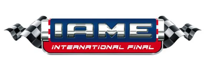 logo iame international final bianco