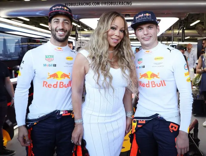 mariah carey max verstappen en daniel ricciardo