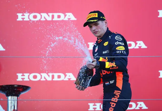 max verstappen champagne