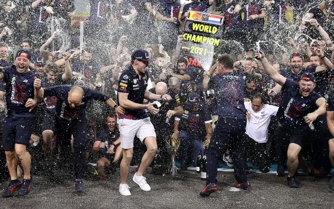 max verstappen champion champagne 4
