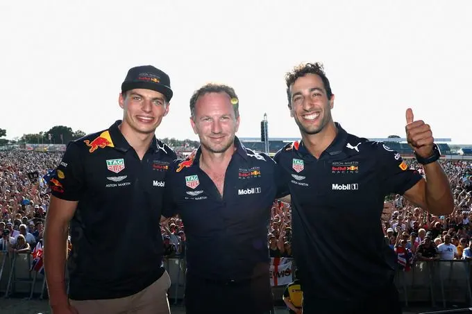 max verstappen christiaan horner daniel ricciardo 1