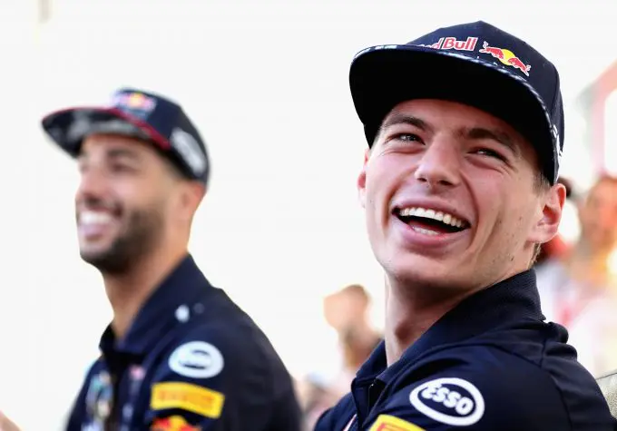 max verstappen daniel ricciardo smile