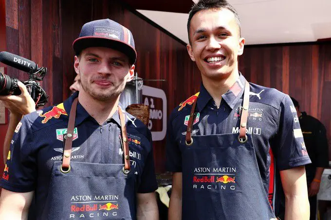 max verstappen en alex albon 2