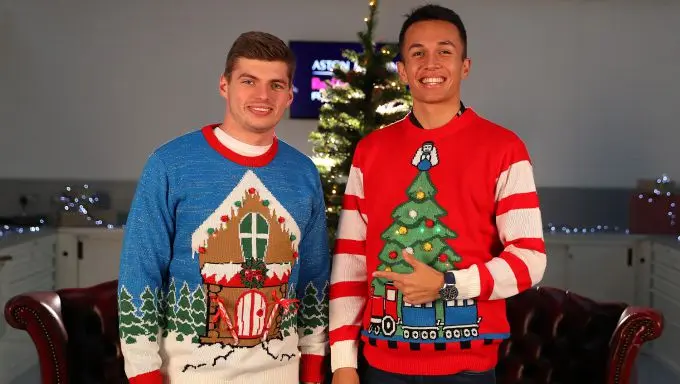 max verstappen en alez albon jingle bels 1